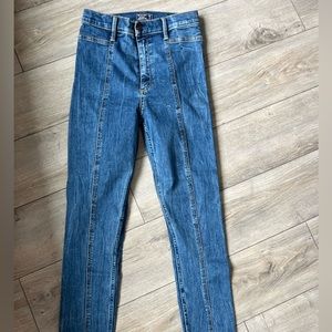 Abercrombie high waisted skinny jeans with front seam